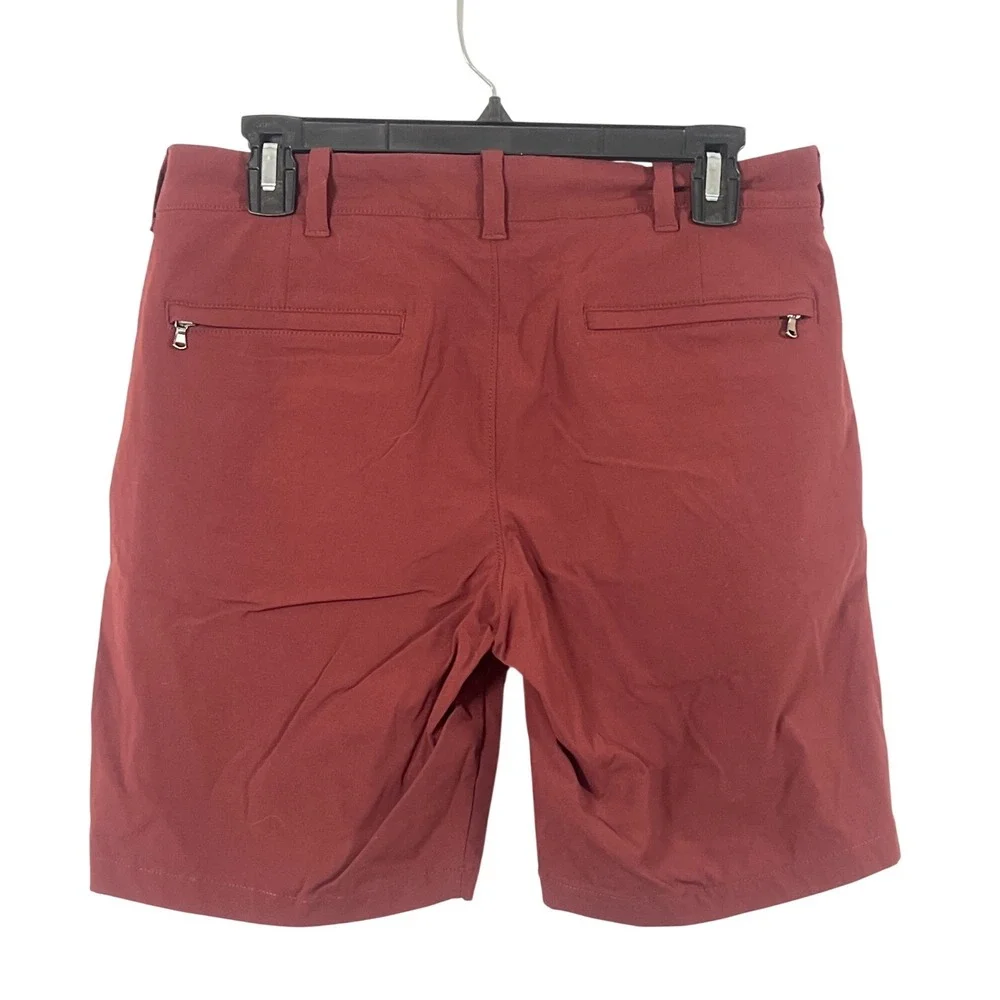 J. Crew Stretch Mens Rust Red Nylon Shorts 30 Preppy Golf Stretch Vacation Beach